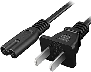 AC 2 Prong C8 Power Cord 5ft Standard 2-Slot for TV [...]