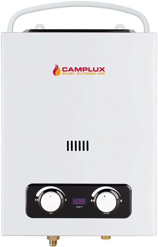 Portable Water Heater, Camplux 1.5 GPM Tankless Gas [...]