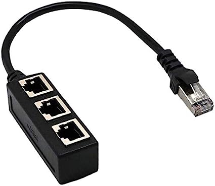 KOROMU RJ45 Ethernet Splitter Cable,RJ45 1 Male to 3 x [...]