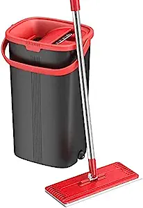 TETHYS Flat Floor Mop and Bucket Set for Professional [...]