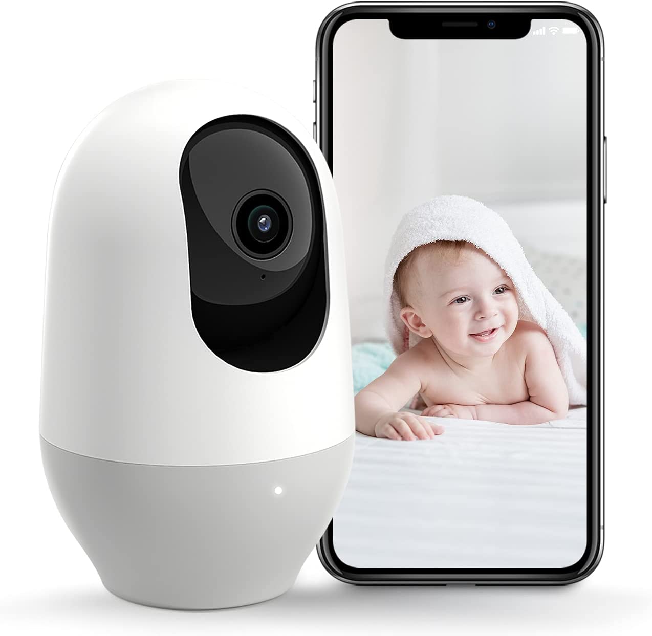 nooie Baby Monitor, WiFi Pet Camera Indoor, 360-degree [...]