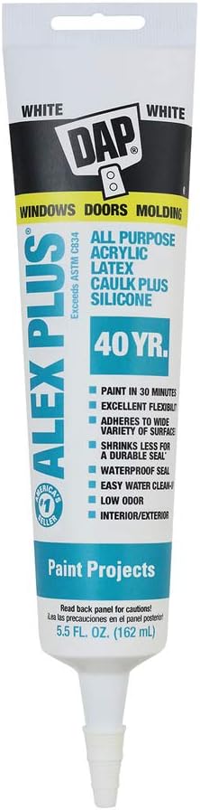 Dap 18128 Alex Plus Acrylic Latex Caulk Plus Silicone [...]