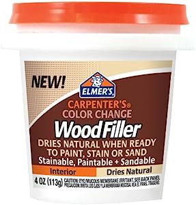 Elmer's Carpenter's Color Change Wood Filler, 4 oz., [...]