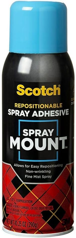 Scotch 6065 Spray Mount Adhesive, Repositionable,10.25 Oz.