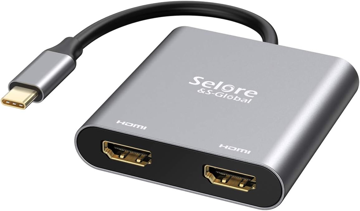 Selore&S-Global USB C to Dual HDMI Adapter 4K @60hz, [...]