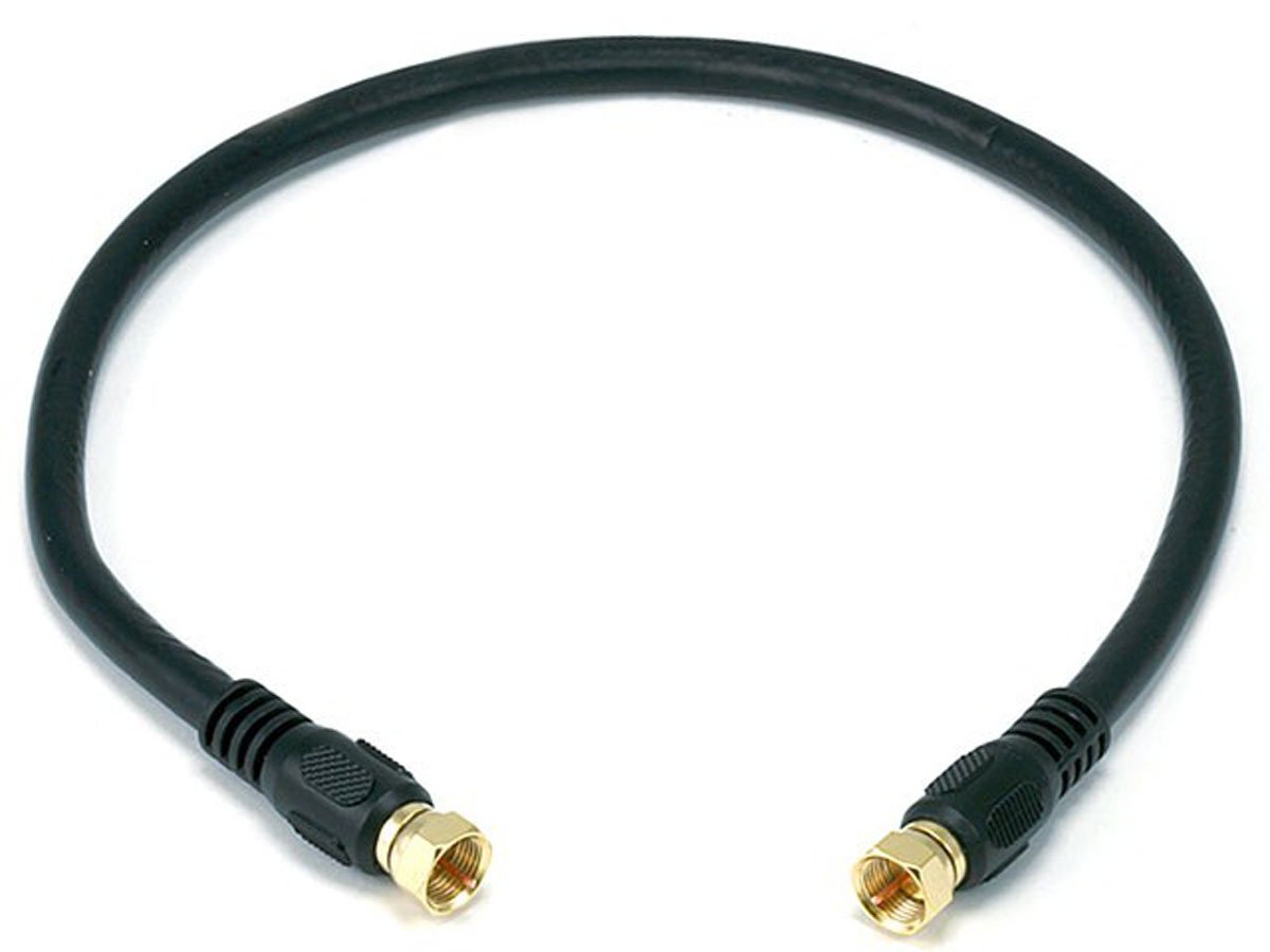Monoprice RG6 Quad Shield CL2 Coaxial Cable with F [...]