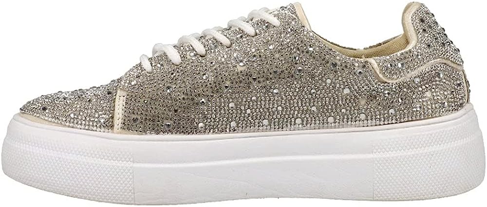 Corkys Womens Bedazzle Rhinestone Lace Up Sneakers [...]