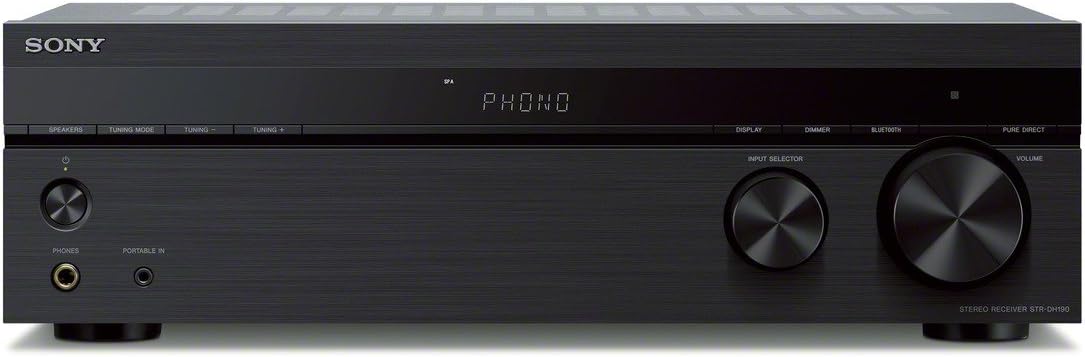 Sony STRDH190 2-ch Home Stereo Receiver with Phono [...]