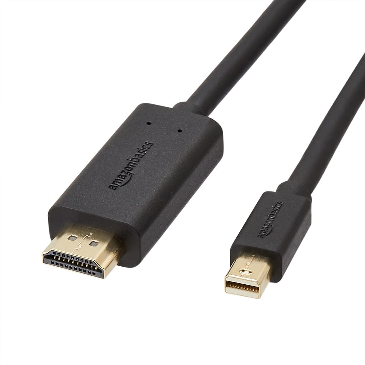 Amazon Basics Mini DisplayPort to HDMI Cable, 3 Feet, Black