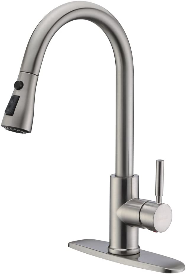WEWE Single Handle High Arc Brushed Nickel Pull Out [...]