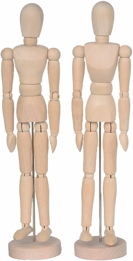 Alikeke 2 Pack 12 Inches Tall Wooden Mannequin Artist [...]