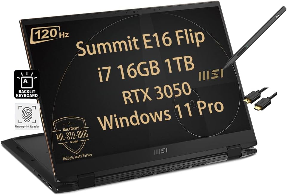 MSI Summit E16 Flip 16” QHD+ 120Hz Touchscreen 2-in-1 [...]