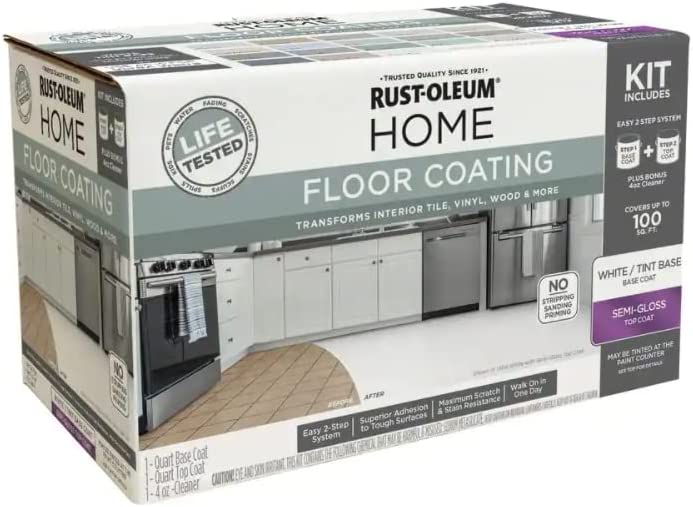 Rust-Oleum 100806 Home Floor Coating Kit White