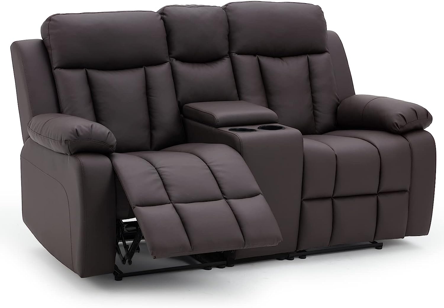 Vicluke PU Leather Fabric Recliner Loveseat Chair with [...]