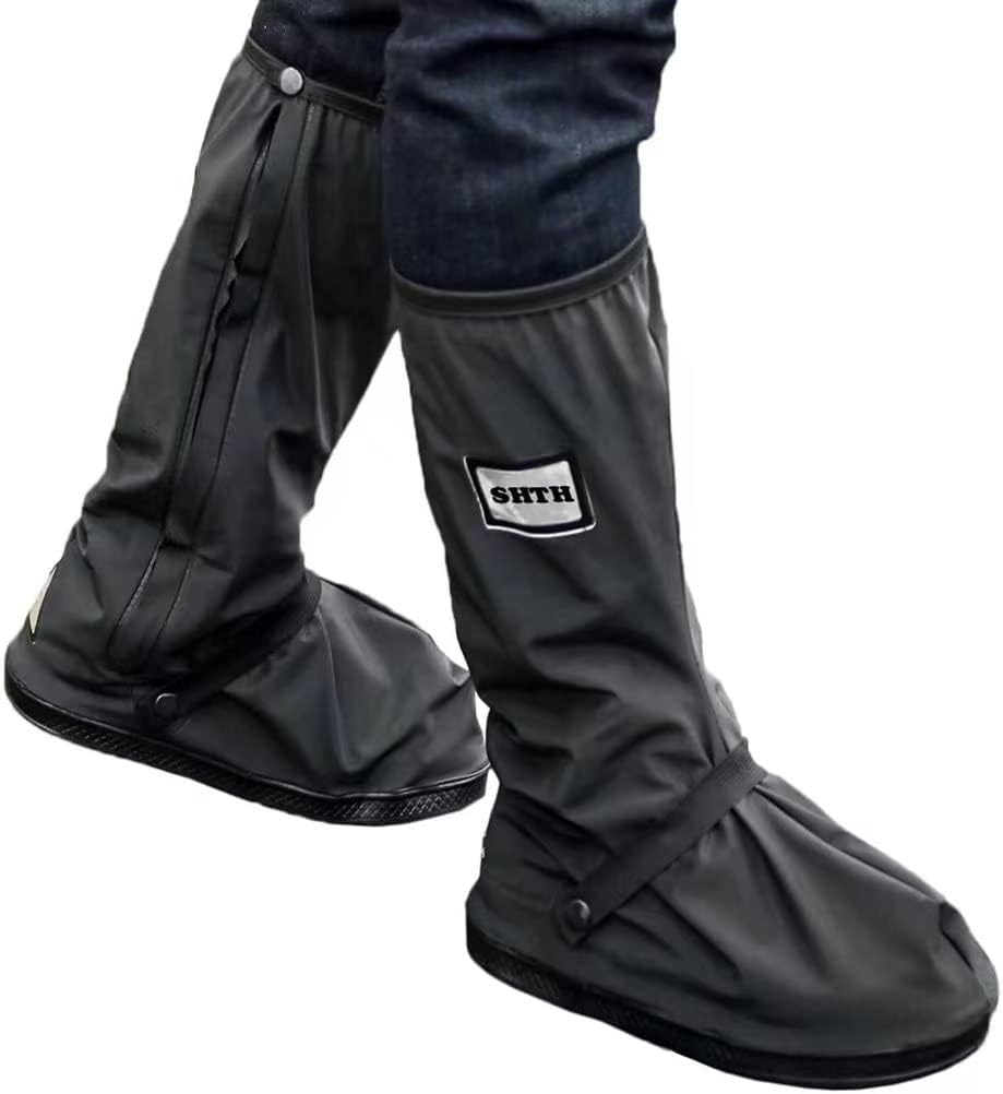 USHTH Black Waterproof Rain Boot Shoe Cover with [...]