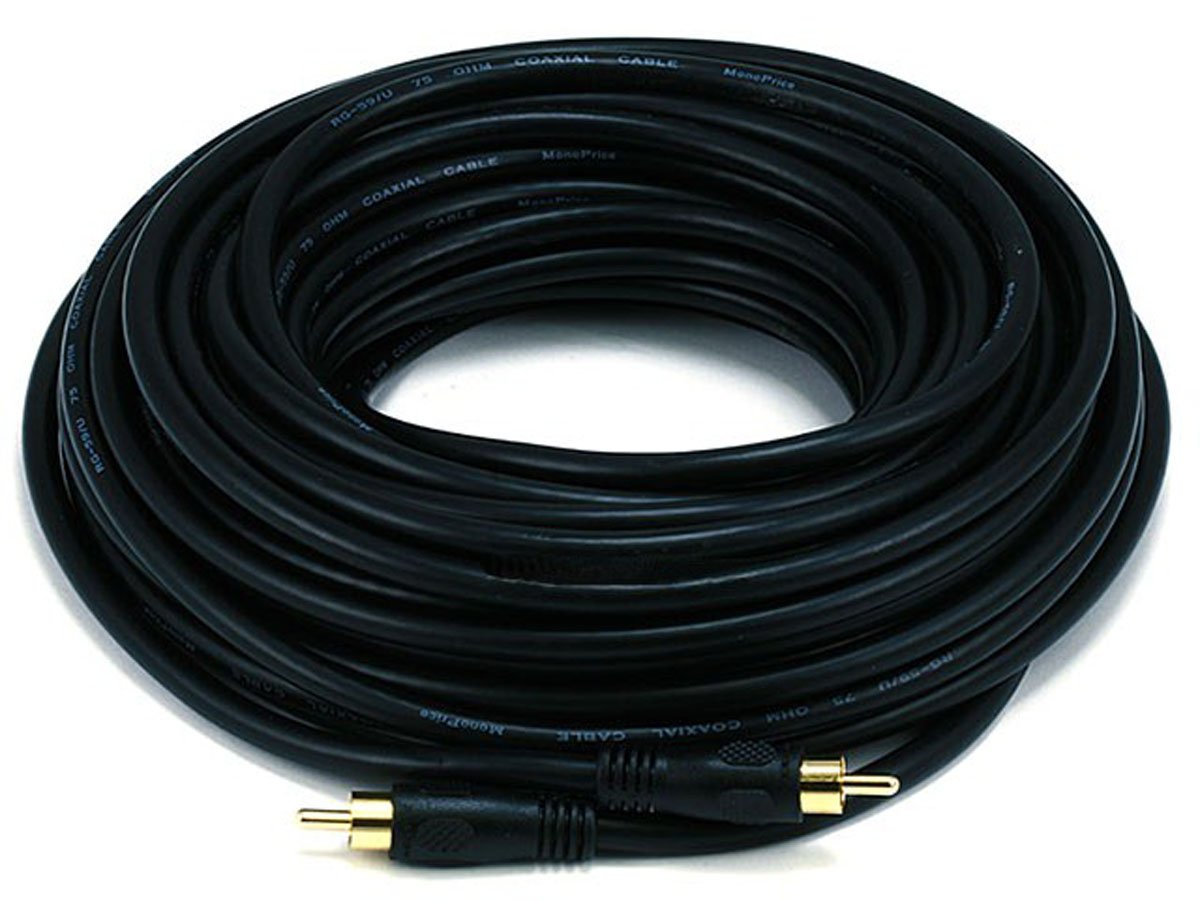 Monoprice 50ft Coaxial Audio/Video RCA Cable M/M RG59U [...]