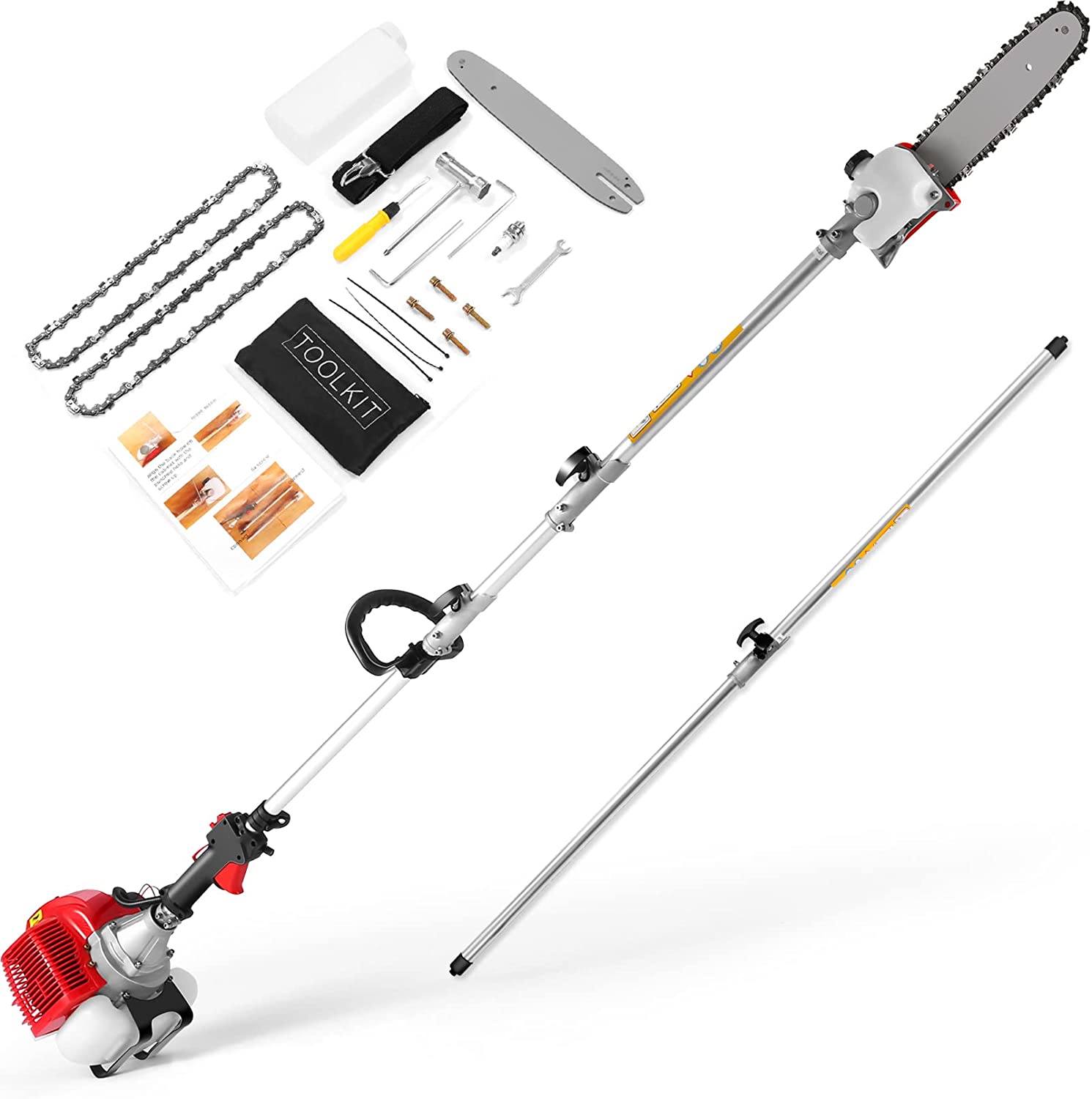 Pole Saw Gas Powered, Reach to 16 FT Extendable Tree [...]
