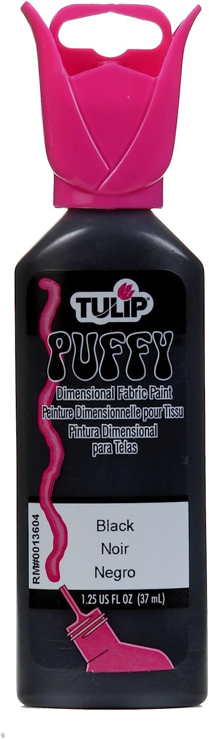 Tulip Dimensional Fabric Paint 1-1/4 Ounces-Puffy-Black