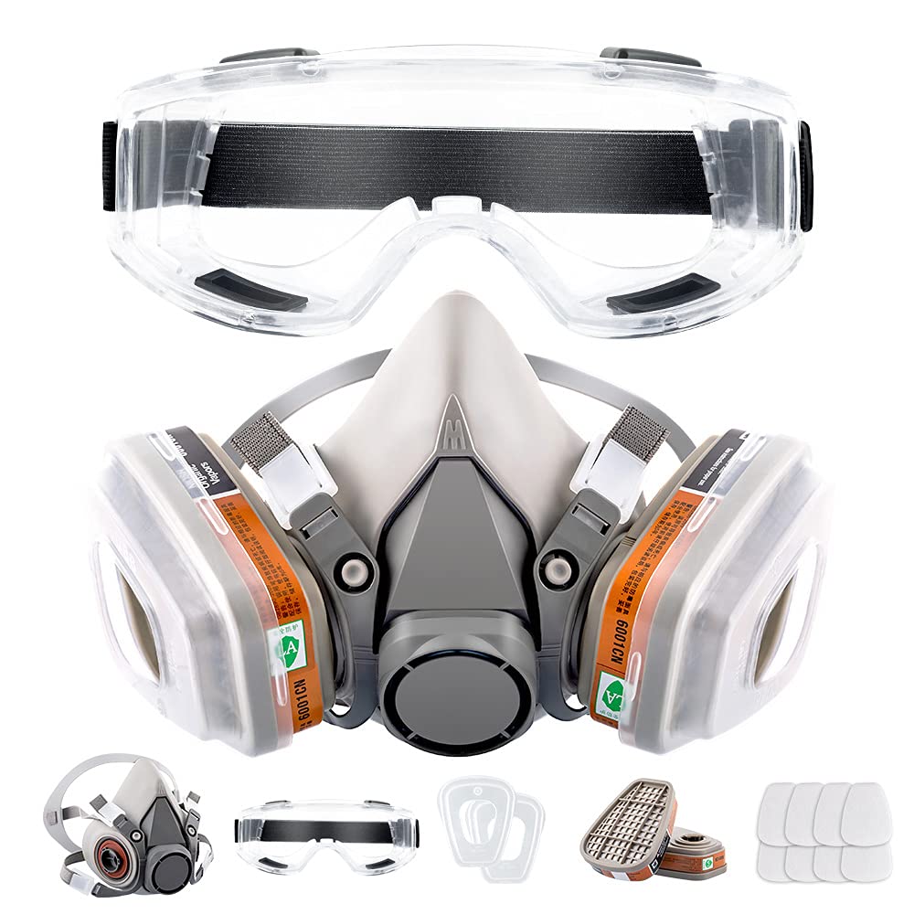 Respirator Reusable Half Face Cover Gas Mask with [...]