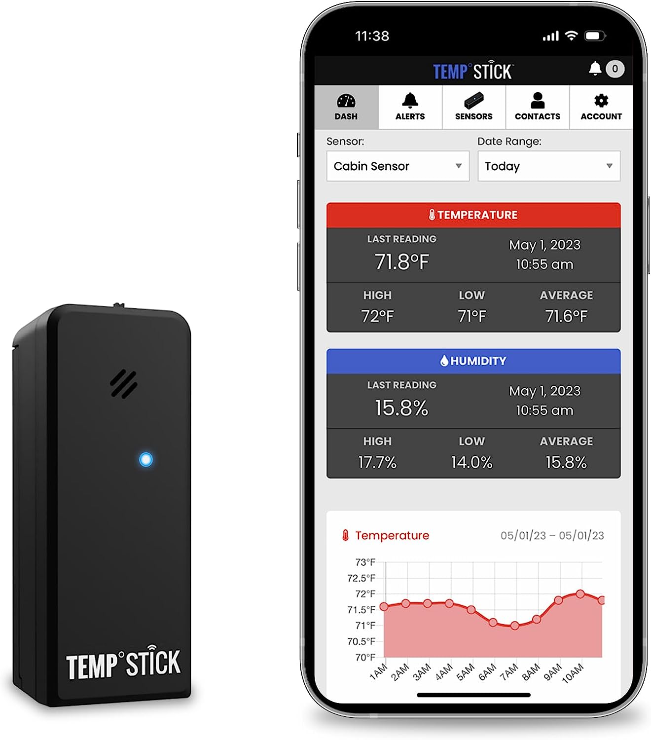 Temp Stick Remote WiFi Temperature & Humidity Sensor. [...]