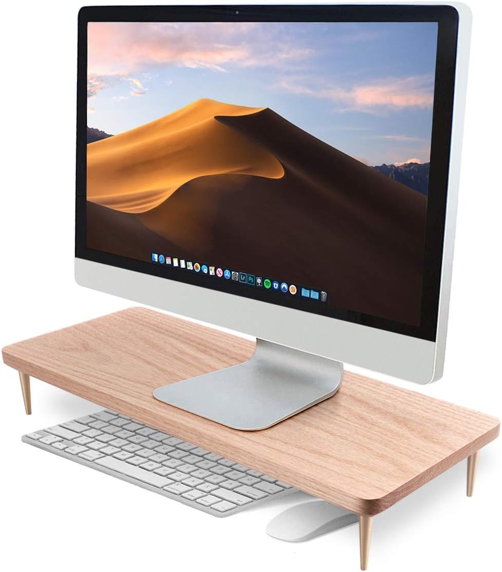 CRAFT KITTIES Monitor Stand Wood Riser for iMac Laptop [...]