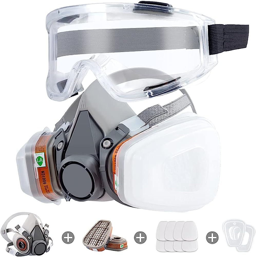 Respirator Mask Reusable Half Face Cover Gas Mask with [...]