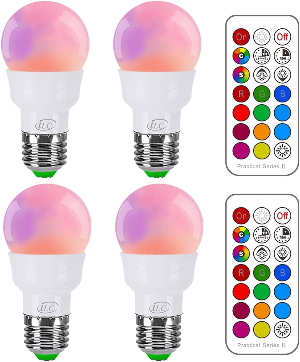 ILC RGB LED Light Bulb, Color Changing 40W Equivalent, [...]