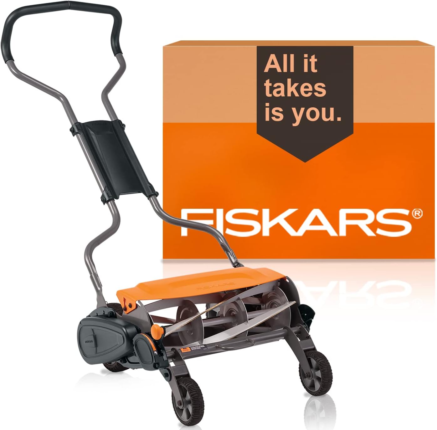 Fiskars StaySharp Max Reel Push Lawn Mower - 18