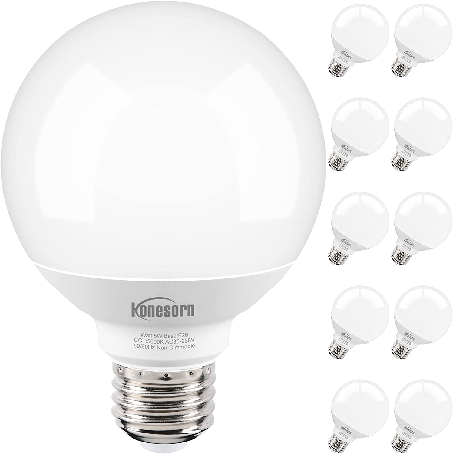 Honesorn 10 Pack G25 LED Globe Light Bulbs, 40 Watt [...]