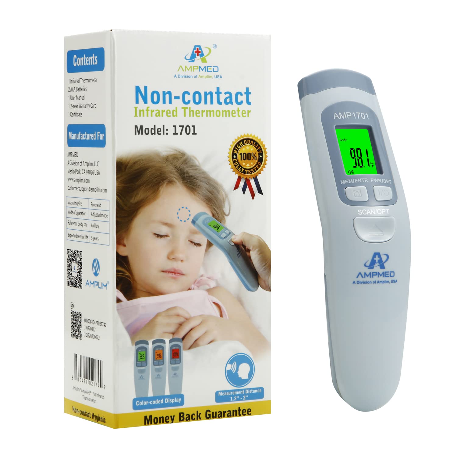 Amplim Non Contact/No Touch Forehead Thermometer for [...]