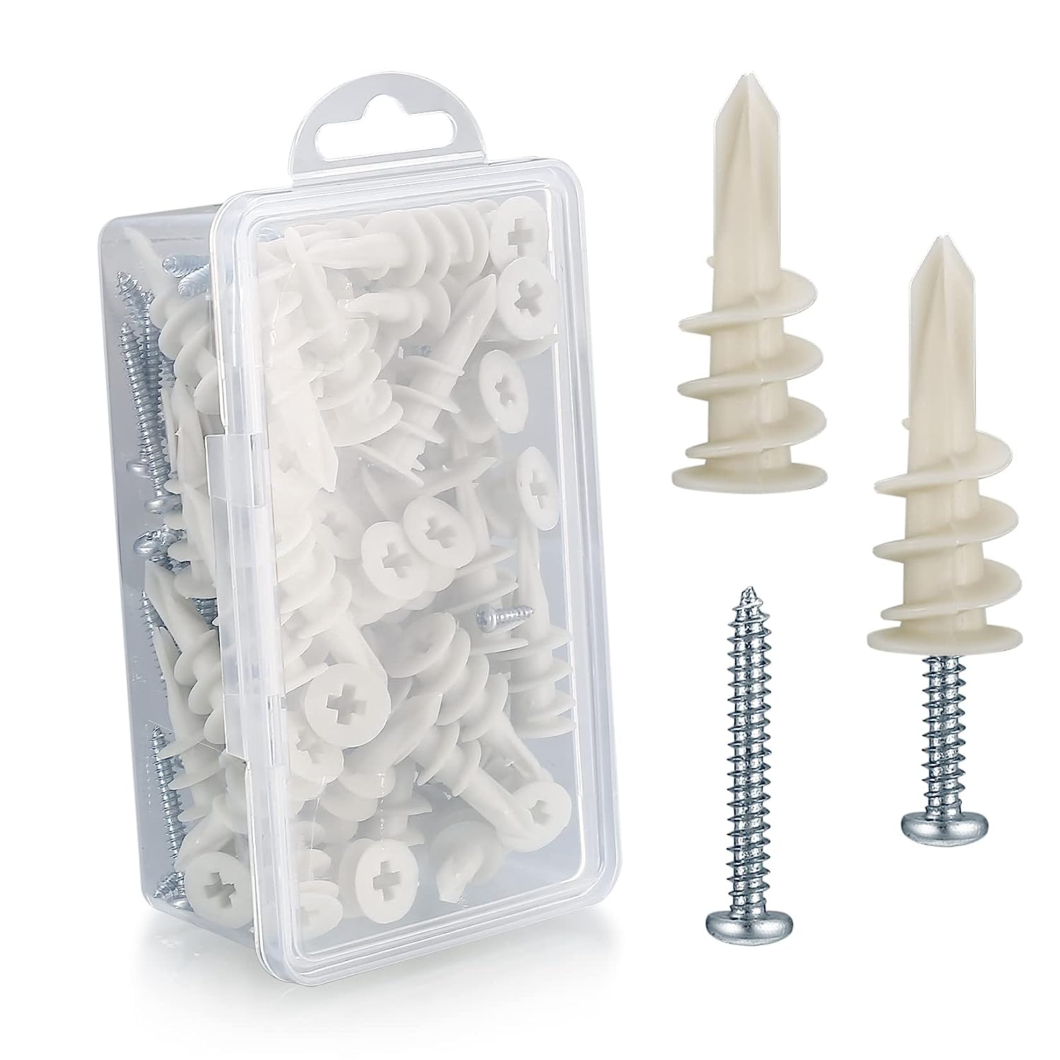 104 Pcs Wall Anchors and Screws for Drywall(52 x #8 [...]