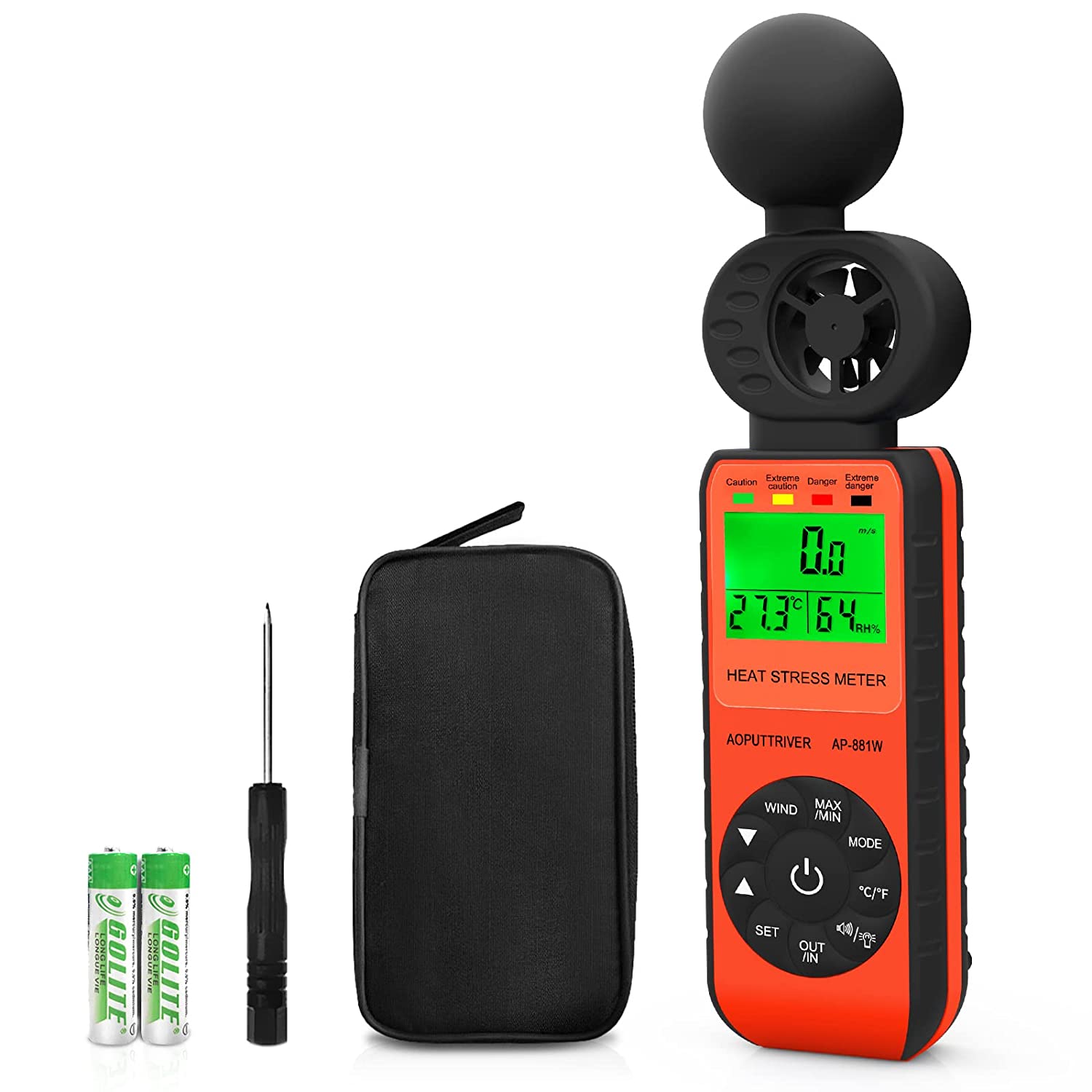Anemometer Handheld & Heat Stress WBGT Meter, AP-881W [...]