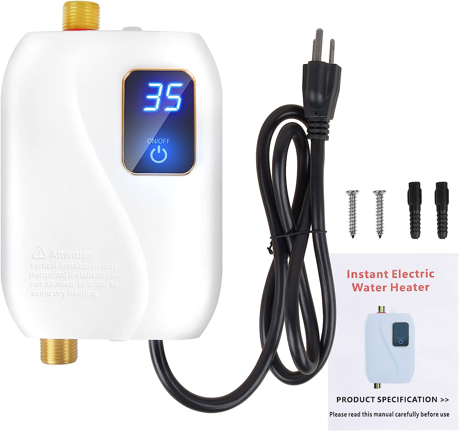 Electric Tankless Water Heater, Small Instant Hot [...]
