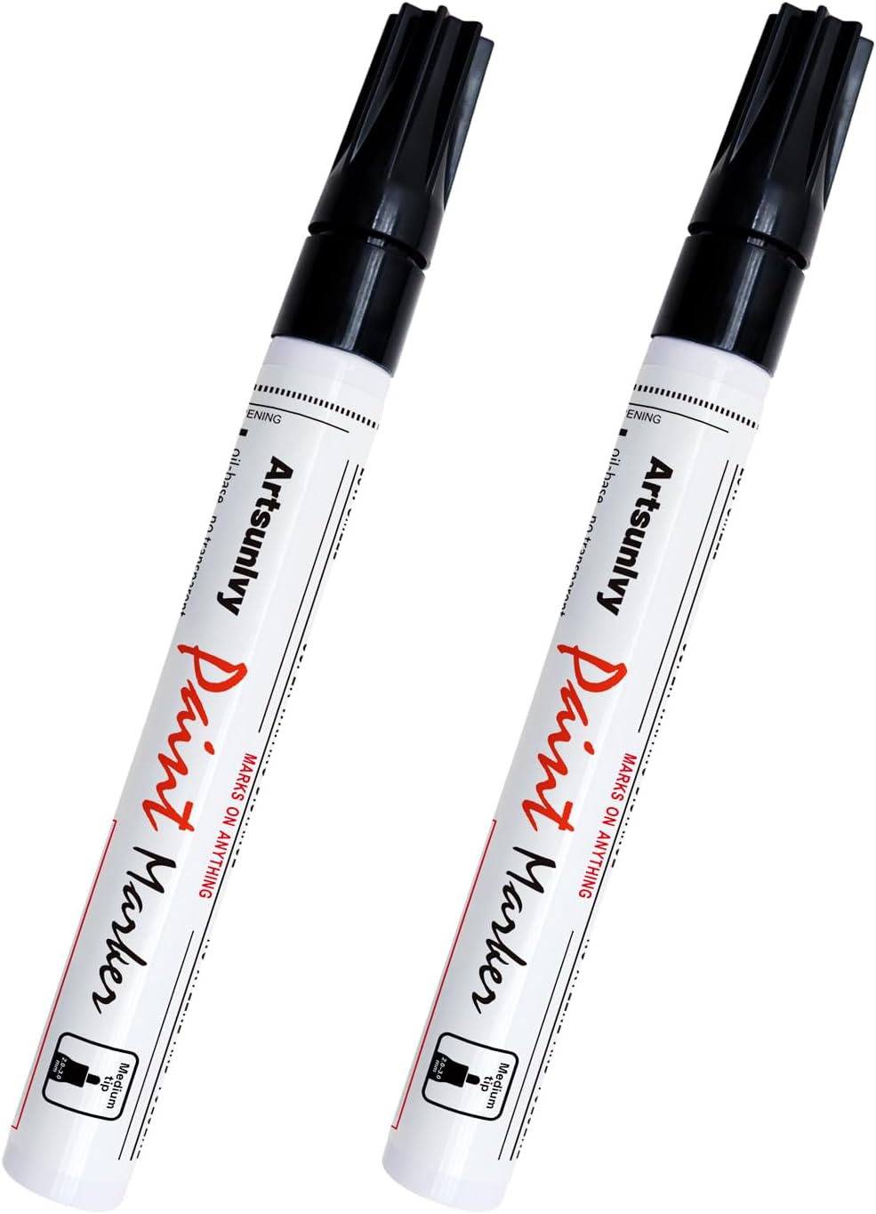 Black Paint Pens Permanent Markers - 2 Pack Oil Based [...]
