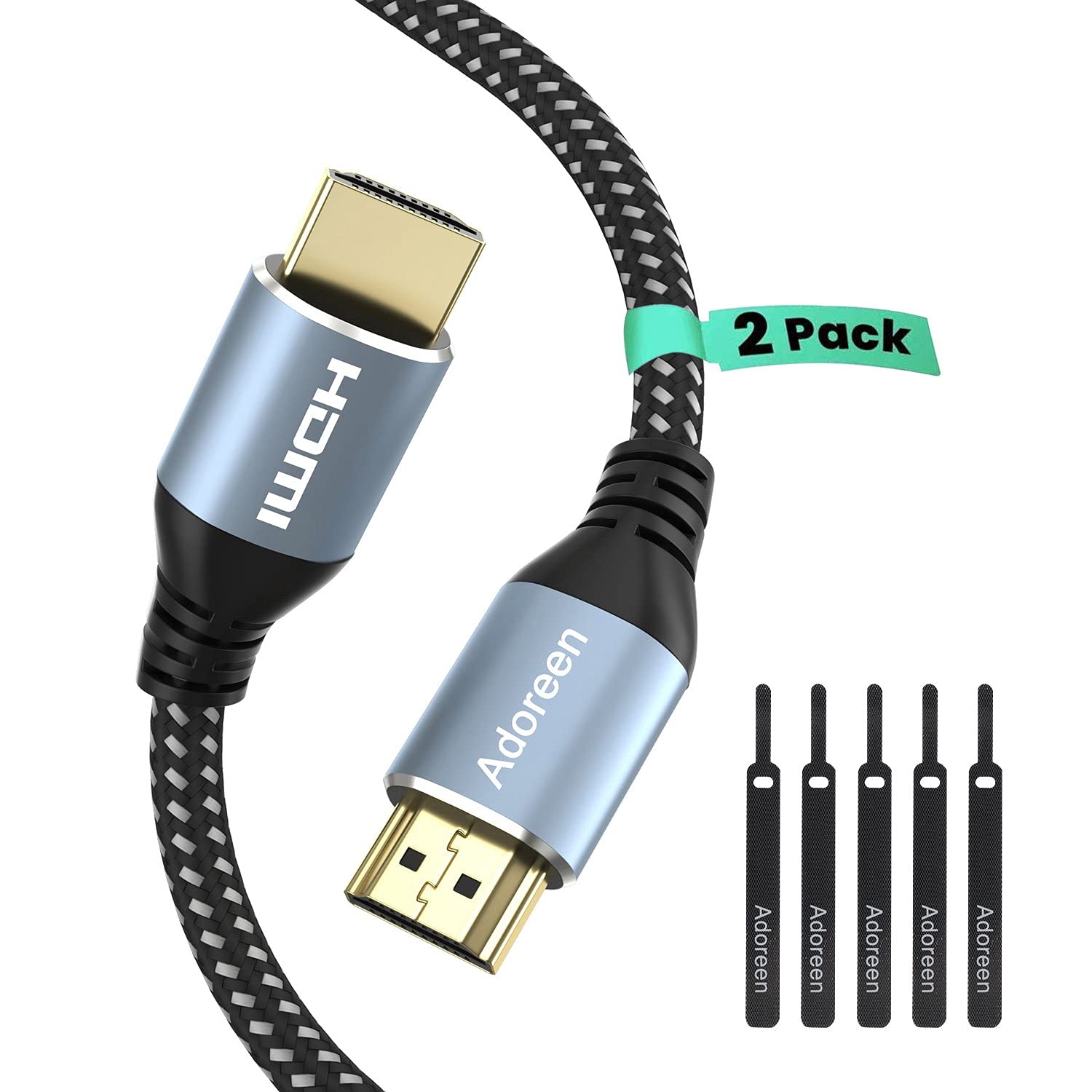 Adoreen 4K HDMI Cable 3 feet/2 Pack, High Speed 18Gbps [...]