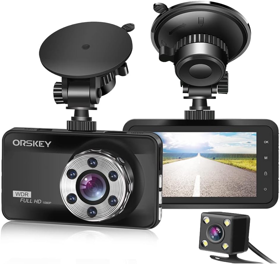 ORSKEY Dash Cam Front and Rear 1080P Full HD Dual Dash [...]