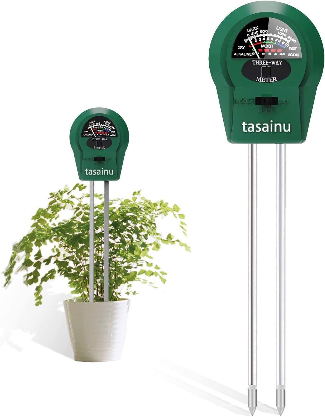 Soil Moisture Meter, Tasainu 3-in-1 Moisture Meter for [...]