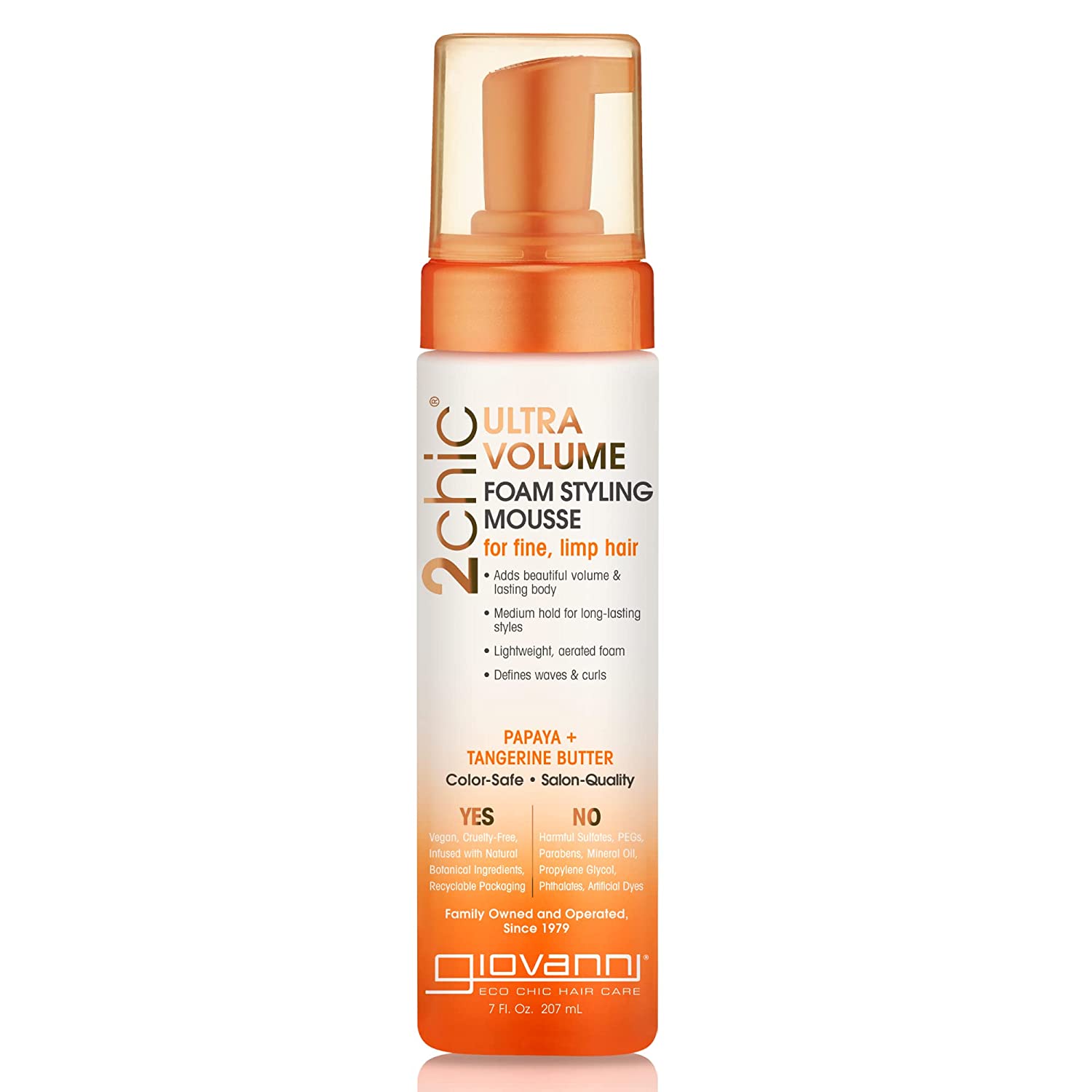 GIOVANNI 2chic Ultra-Volume Foam Styling Mousse, 7 oz. [...]