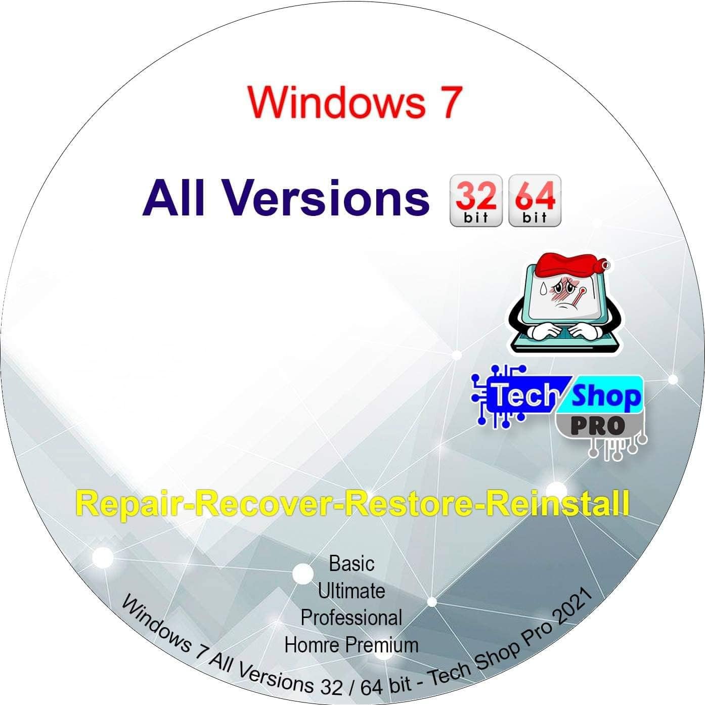 Tech-Shop-pro Reinstall DVD For Windows 7 All Versions [...]