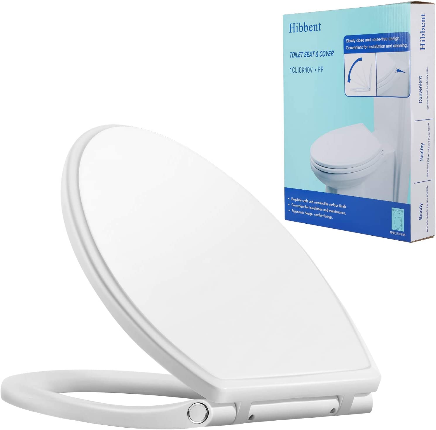 Hibbent Premium One Click Elongated Toilet Seat with [...]