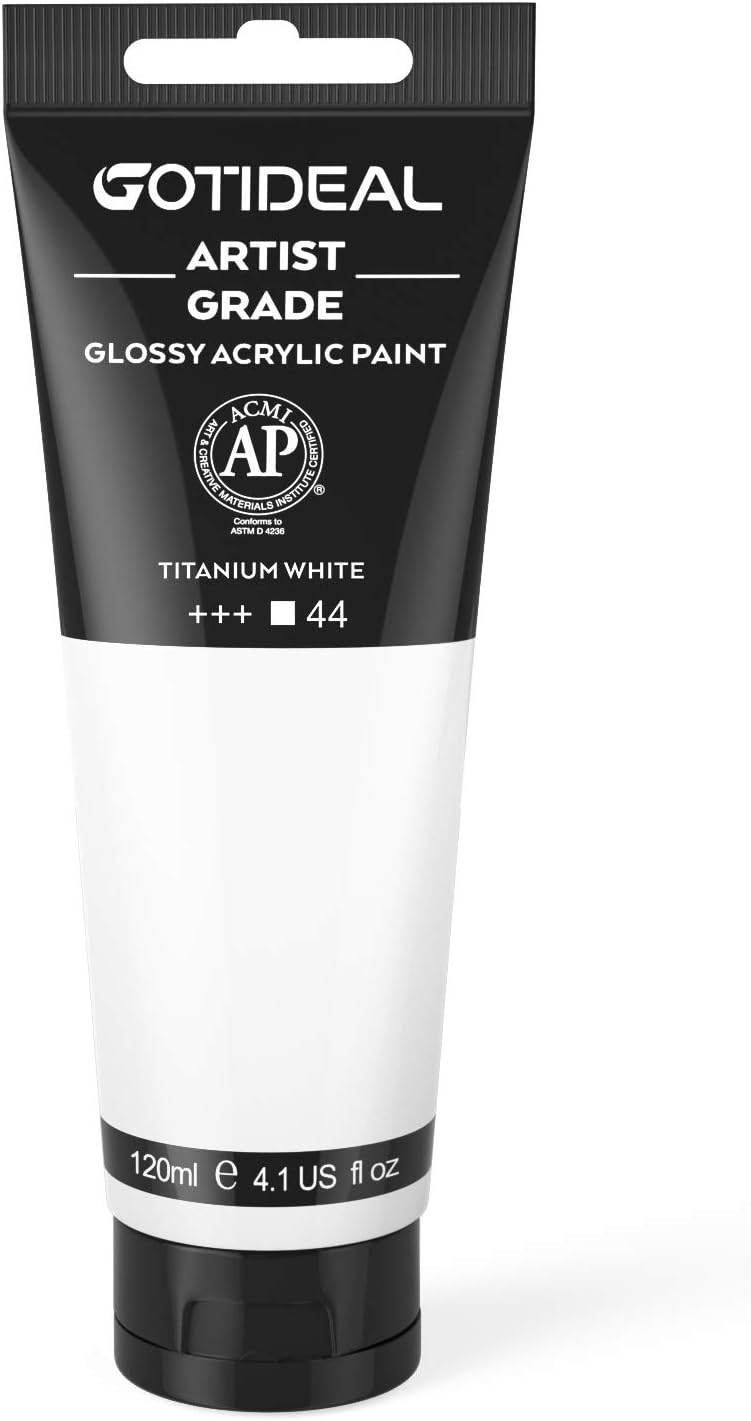 GOTIDEAL Acrylic Paint Titanium White Tubes(120ml, 4.1 [...]