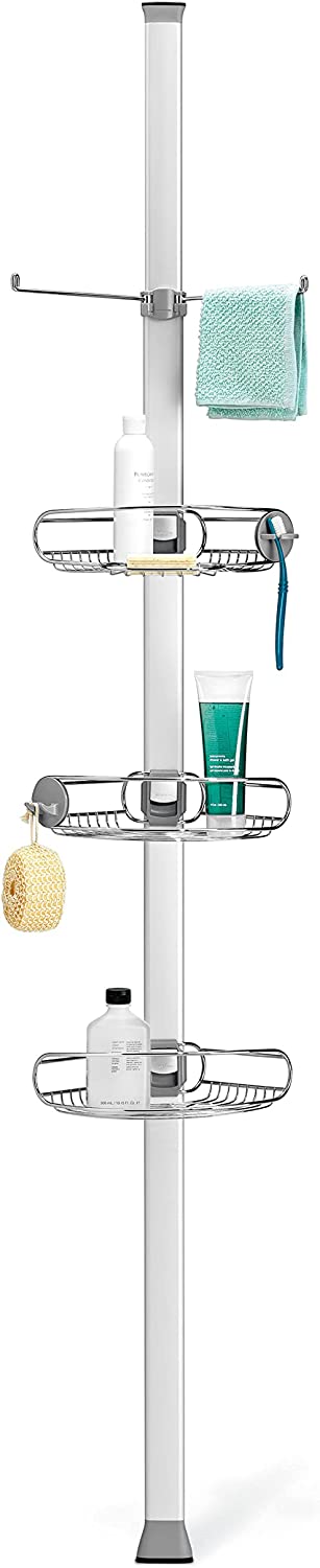 simplehuman 9' Tension Pole Shower Caddy, Stainless [...]