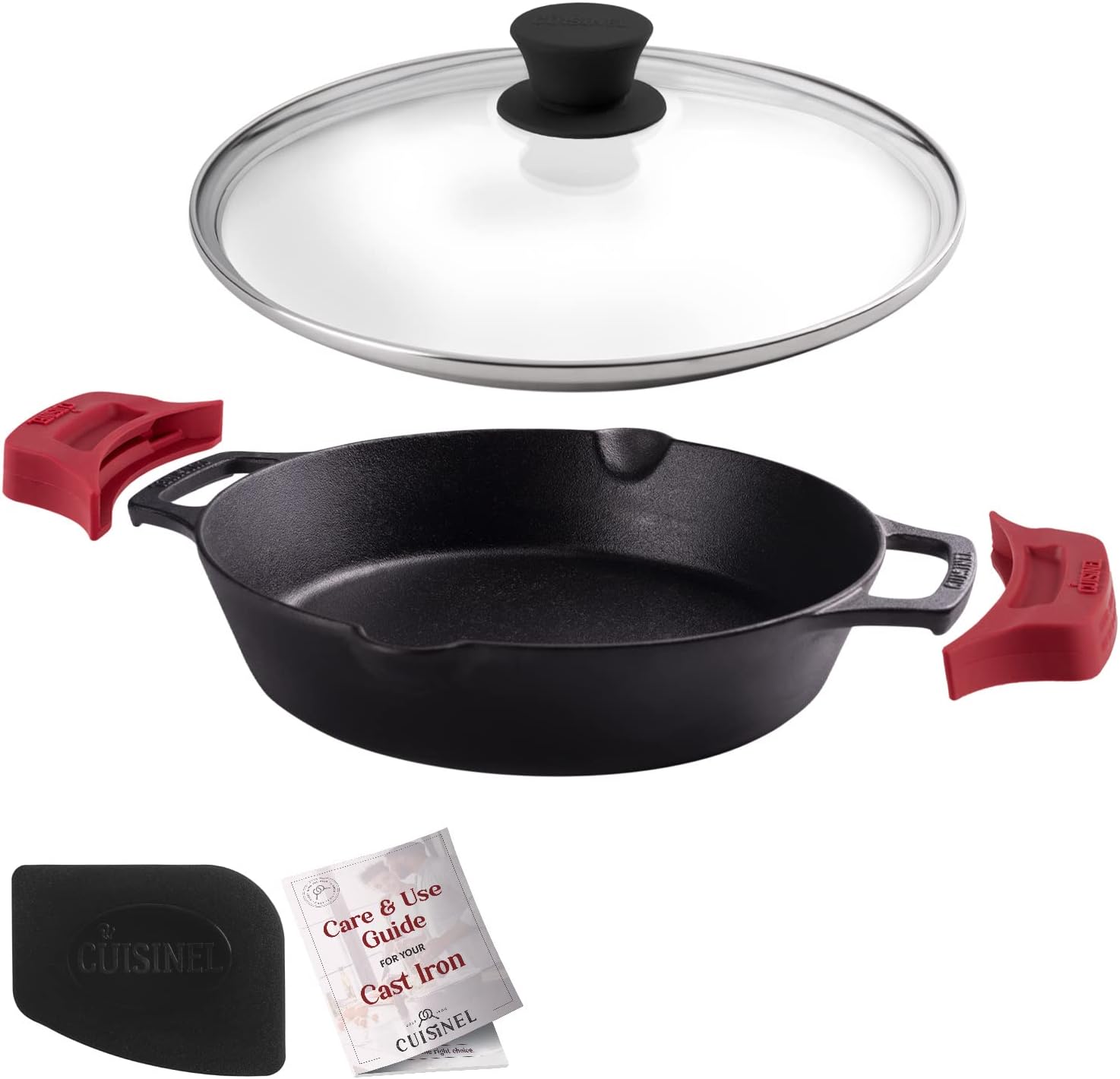 Cast Iron Skillet with Glass Lid - 10