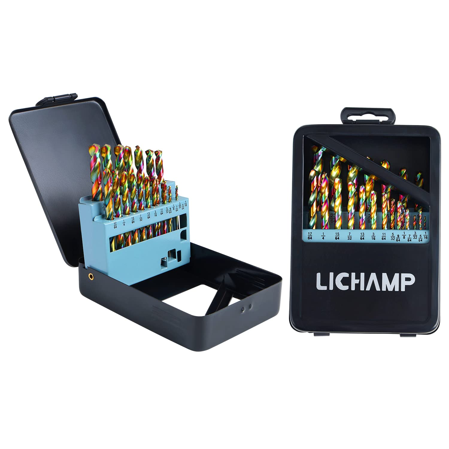 Lichamp M2 Drill Bits Set, 21pcs 1/16
