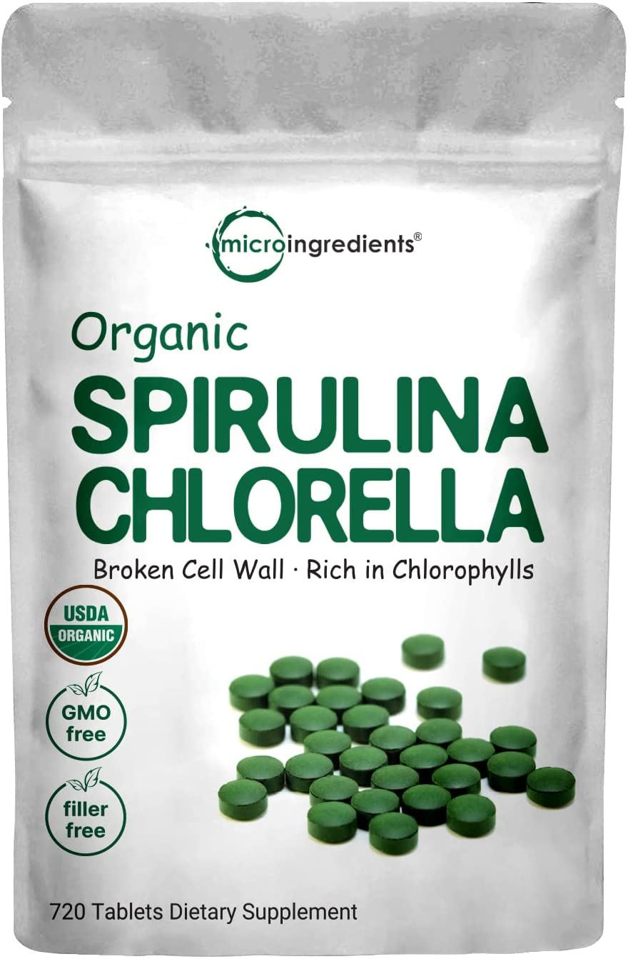 Organic Chlorella Spirulina Tablets, 3000mg Per [...]