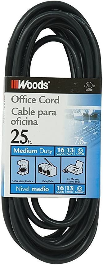Woods 5601 16/3 25-Foot SJTW Indoor Extension Cord; [...]