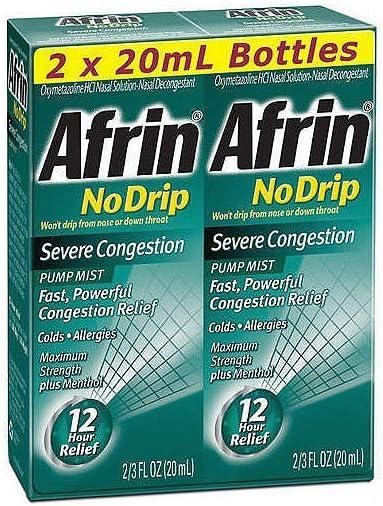 Afrin No Drip Severe Congestion Pump Mist Nasal Spray [...]