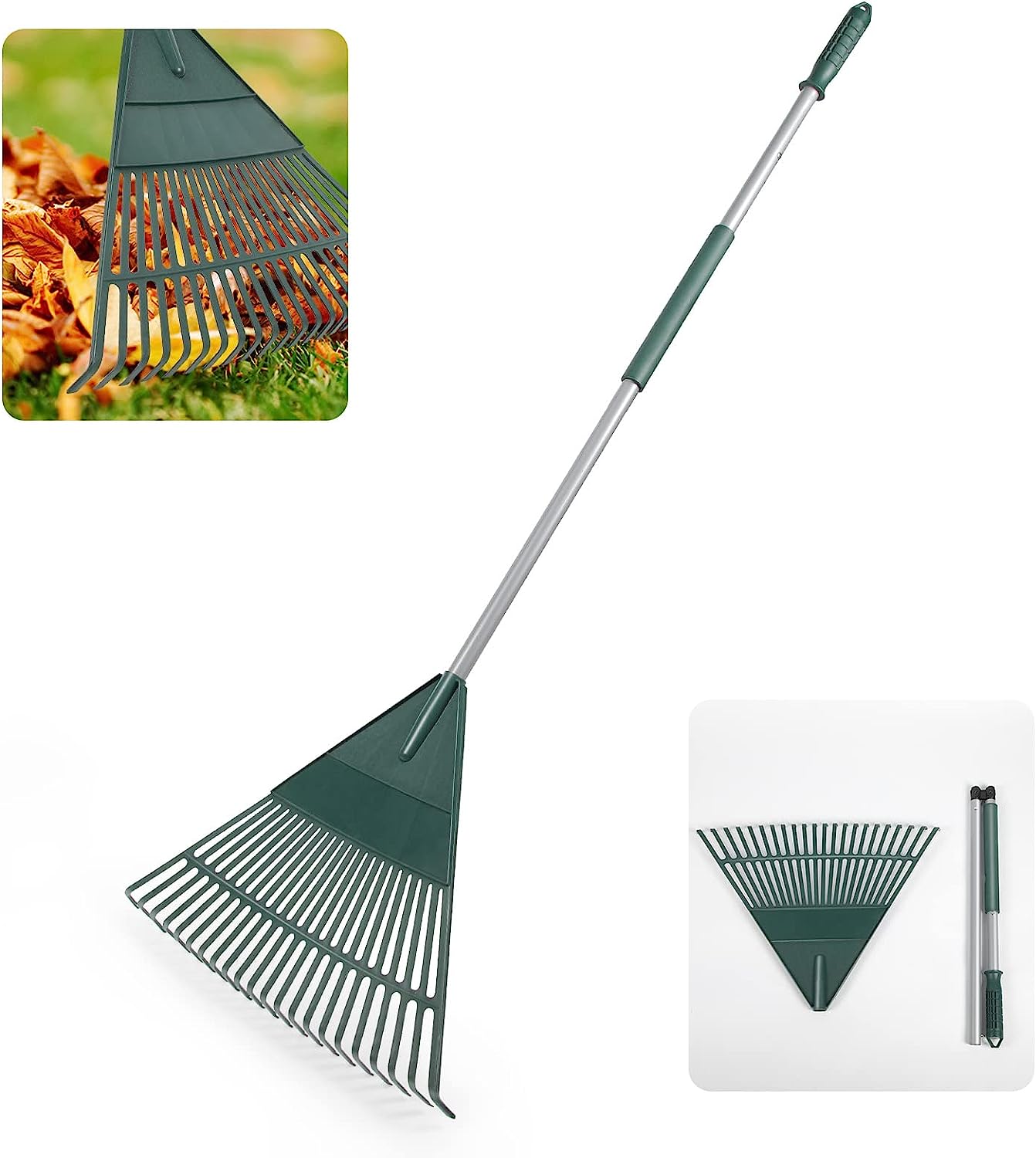 22Tines Foldable Garden Rake, 60” Durable and Strong [...]