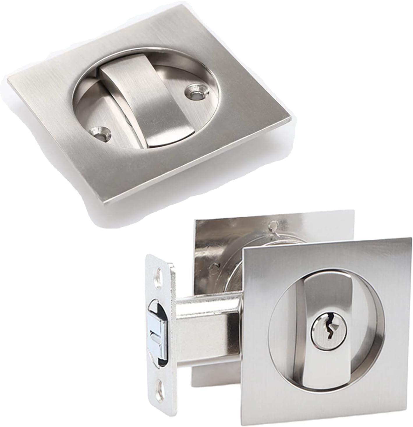 Dontay Pocket Door Lock with Key, Contemporary Entry [...]