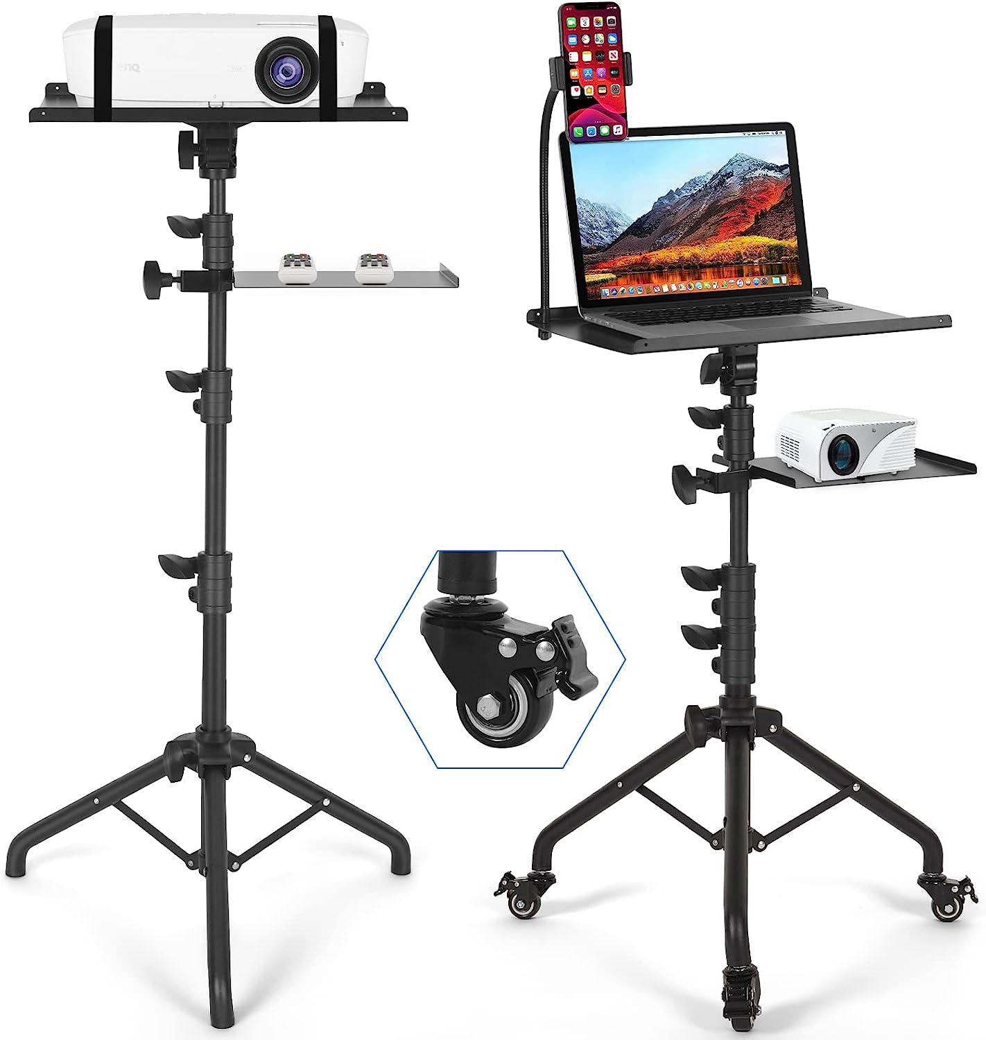 Tossbiss Projector Tripod Stand with 2 Shelves, Laptop [...]